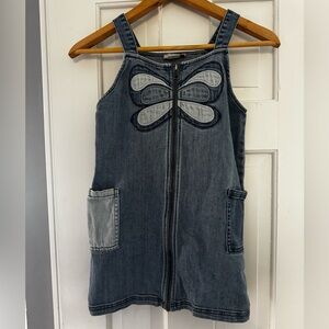 Stella McCartney butterfly zip up denim dress - size 8
